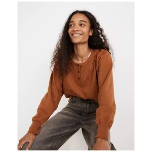 Madewell puff sleeve henley